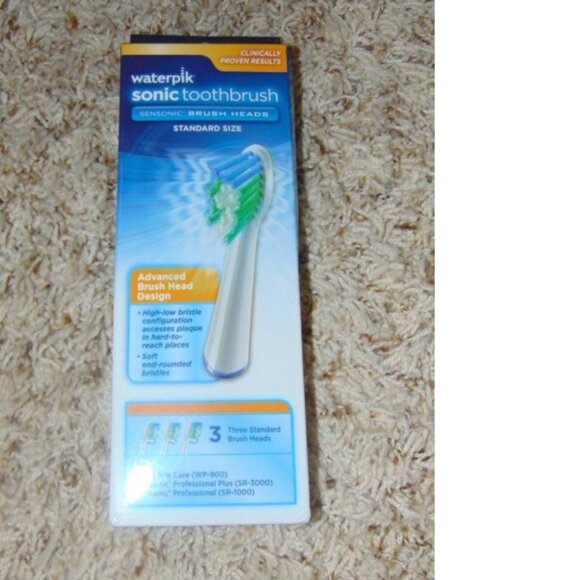 Waterpik Sensonic Complete Care Standard 3 Toothbrush Heads Replacement SRRB-3W - Picture 2 of 3